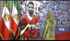 ادای احترام مریم رجوی سرکرده گروهک تروریستی منافقین به نوید افکاری در کنفرانس ضدایرانی «حمایت از ایران آزاد و ضرورت تحریم» در واشنگتن دی‌سی!