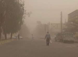 فهرج غرق در گرد و خاک/غلظت ریزگردها بیش از ۳ برابر حدمجاز + تصاویر