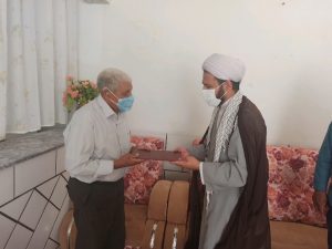 تجلیل از جانباز ۳۵ درصد شهرستان فهرج به مناسبت ولادت حضرت اباالفضل (ع)