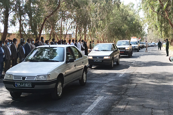 برگزاری رژه خودرویی و موتوری در فهرج به مناسبت هفته دفاع مقدس