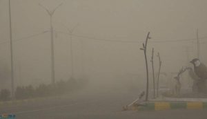 تعطیلی مدارس فهرج بدلیل طوفان شن