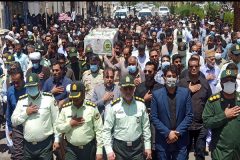 تشییع باشکوه پیکر پاک و مطهر شهید مدافع امنیت «اسماعیل جلالی» در فهرج