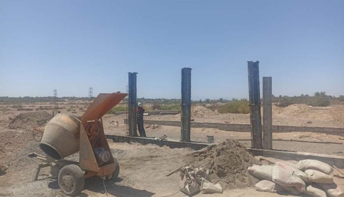 آغاز عملیات حصارکشی دیوار غربی پایگاه جهانی لوت در فهرج