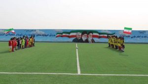 زمین چمن مصنوعی روستای رحمت‌آباد فهرج افتتاح شد