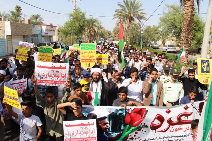 راهپیمایی مردم فهرج در محکومیت کودک کشی رژیم موقت صهیونیستی