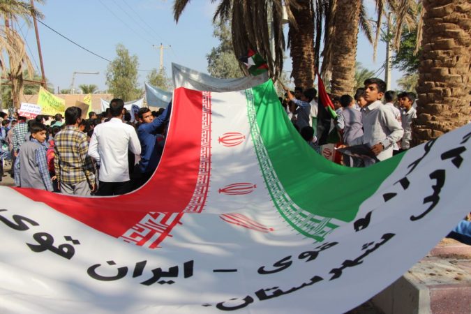 شکوه حضور مردم فهرج در راهپیمایی یوم الله ۱۳ آبان