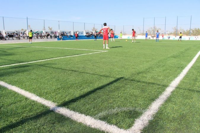 زمین چمن روستای عامریه افتتاح شد