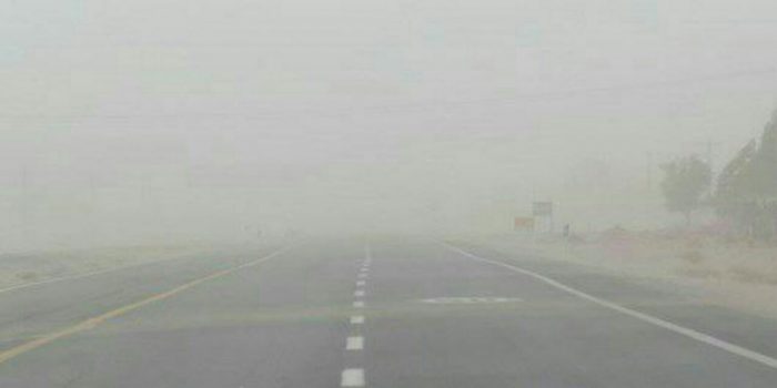 انسداد محور فهرج – شورگز بر اثر طوفان شن