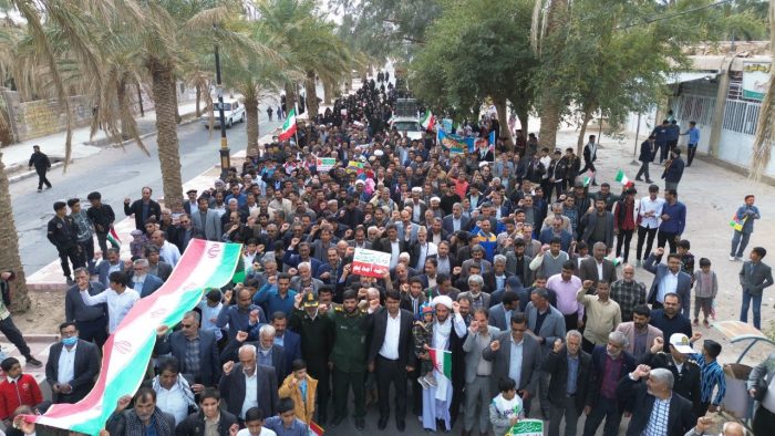 غرش انقلابی مردم فهرج، در جشن ۴۵ سالگی انقلاب