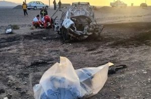 واژگونی پژو در کرمان ۴ کشته برجا گذاشت