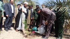 کاشت نهال در سپاه فهرج به مناسبت روز درختکاری