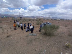 ۲ کشته و ۵ مصدوم در واژگونی وانت