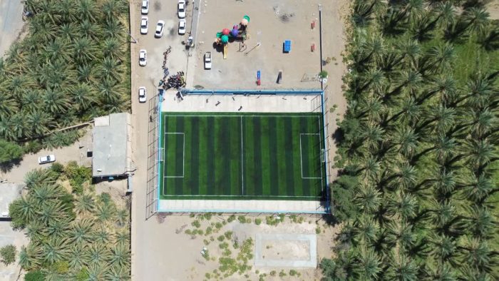 زمین چمن مصنوعی مینی فوتبال روستای زیدآباد بخش مرکزی فهرج افتتاح شد