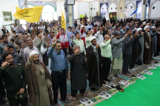 شعار تشکر از سپاه پاسداران و نیروهای مسلح در فهرج طنین انداز شد
