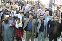 اجتماع نمازگزاران فهرجی در محکومیت جنایات اسراییل