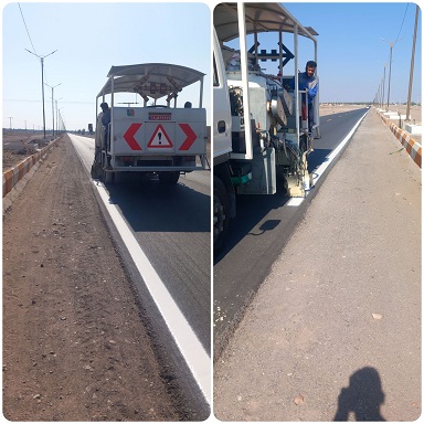 خط‌کشی جاده‌ها برای افزایش سطح ایمنی در تردد