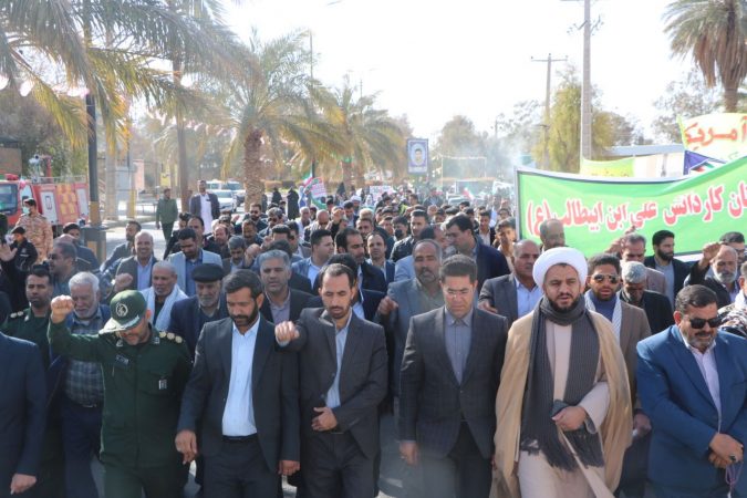 شکوه حضور مردم فهرج در راهپیمایی ۲۲ بهمن