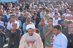 نمایش شکرگذاری مردم فهرج در اقامه نماز عید فطر