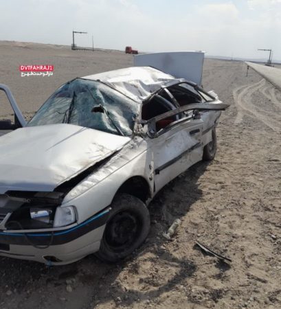 ۲ مصدوم در سانحه تصادف محور فهرج