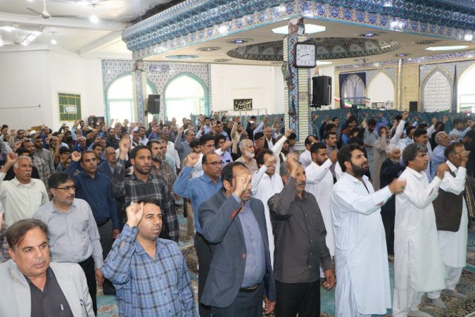 اجتماع باشکوه نمازگزاران فهرجی در جمعه خشم و نصر