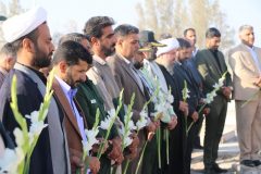 ادای احترام مسئولان و بسیجیان فهرج به مقام شامخ شهدا