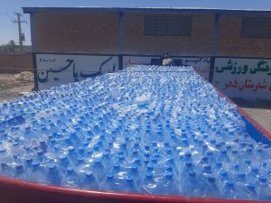 ارسال ۱۳ هزار آب معدنی از فهرج به مناطق عملیاتی