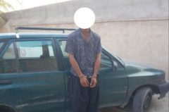 سارق خودروی سرقتی بم در فهرج دستگیر شد