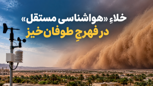 خلاء «هواشناسی مستقل» در فهرجِ طوفان‌خیز